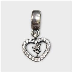 Disney Pandora Tinkerbell Charm Heart Dangle